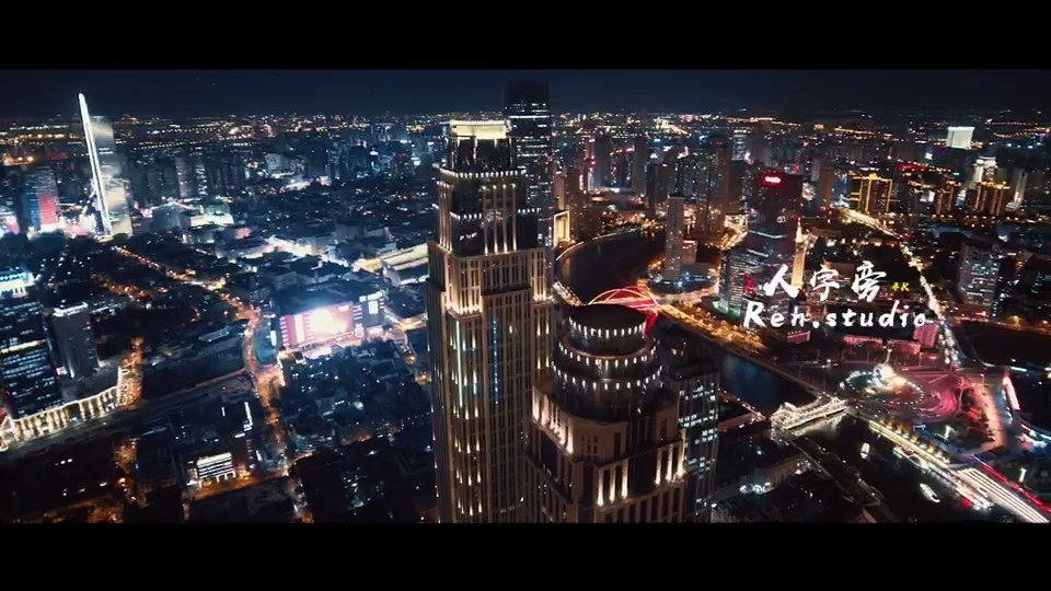 天津夜景 城市影像